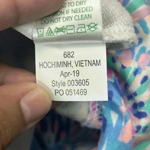 Lilly Pulitzer Jacket Womens XXS Leona Zip Up Happy As A Clam UPF 50+ Geometric - Picture 9 of 11